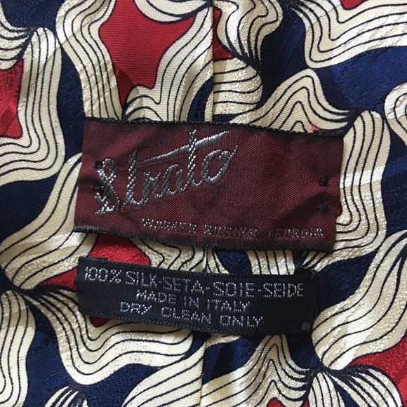 Strato Abstract Print Men’s Silk Neck tie - Picture 3 of 3